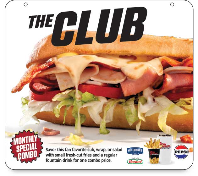 The Philly Cheesesteak sub is the monthly special