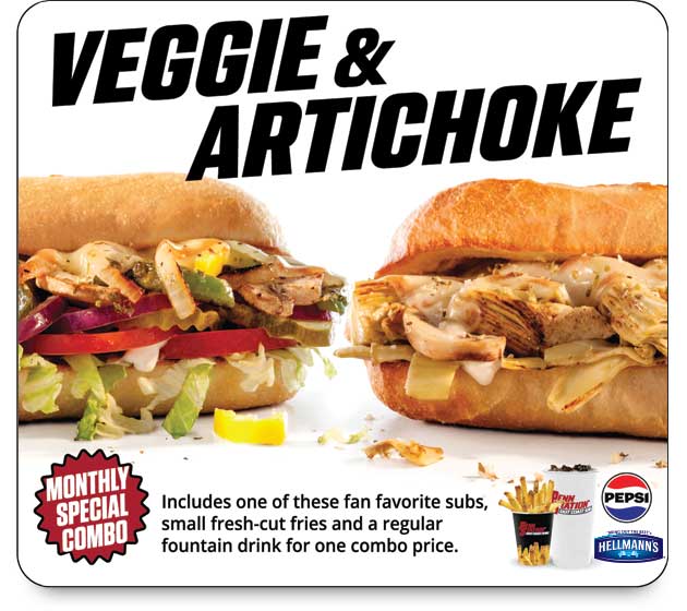 The Philly Cheesesteak sub is the monthly special